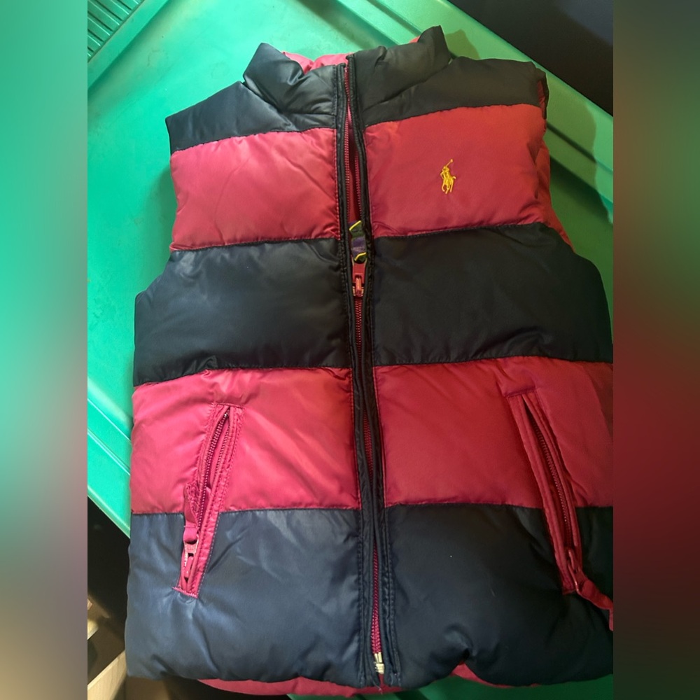 Toddler reversible down feather vest